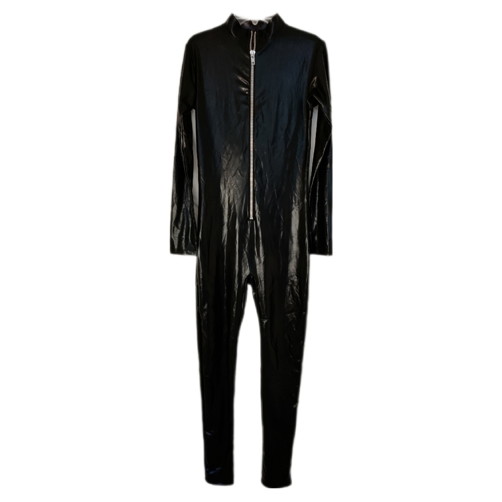 Black zipper cat suit